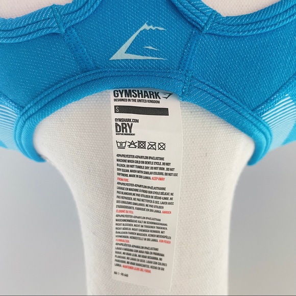 Gymshark Blue Cropped Gym Tank - Picture 11 of 11